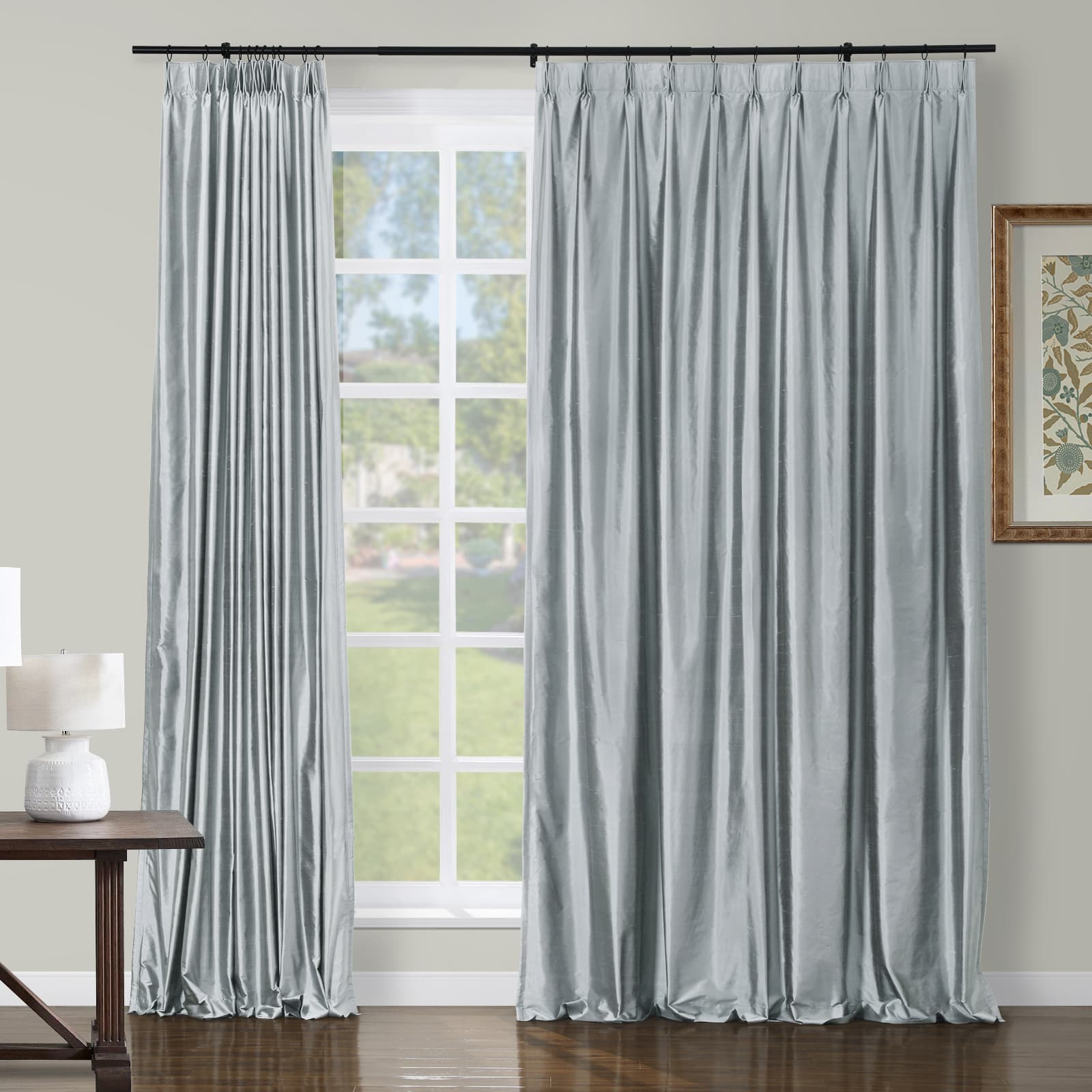 Selman Dupioni Silk Curtain Pleated TWOPAGES