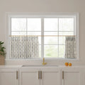 Stefana Silber Print Linen Pleated Cafe Curtains-?-TWOPAGES