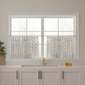 Stefana Silber Print Linen Pleated Cafe Curtains-?-TWOPAGES
