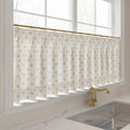 Stefana Silber Print Linen Pleated Cafe Curtains-?-TWOPAGES