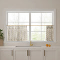 Stefana Silber Print Linen Pleated Cafe Curtains-?-TWOPAGES