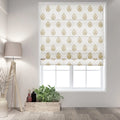 Stefana Silber x TWOPAGES Printed Linen Blend Roman Blind Cord Lift