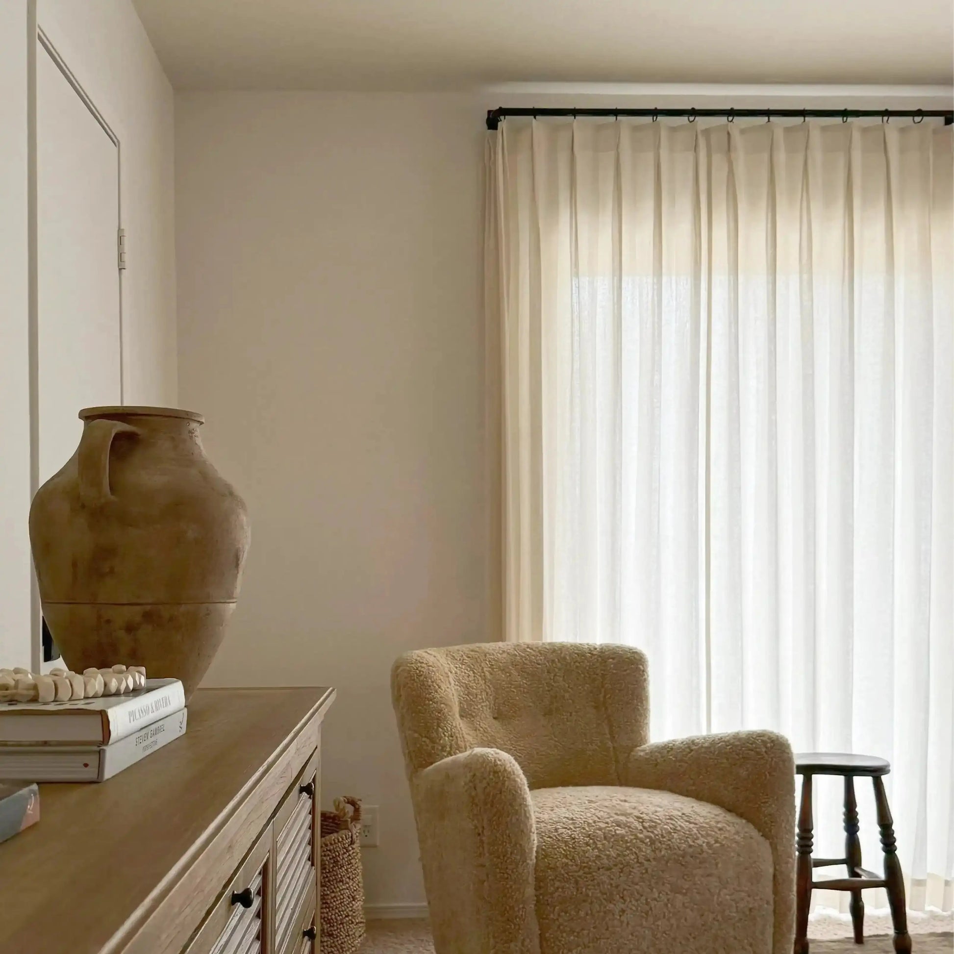 Ron Linen Herringbone Custom Curtain Pleated?-TWOPAGES