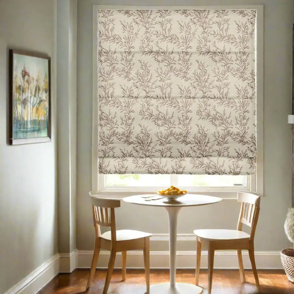 Sara Le Printed Roman Shade Cordless -TWOPAGES