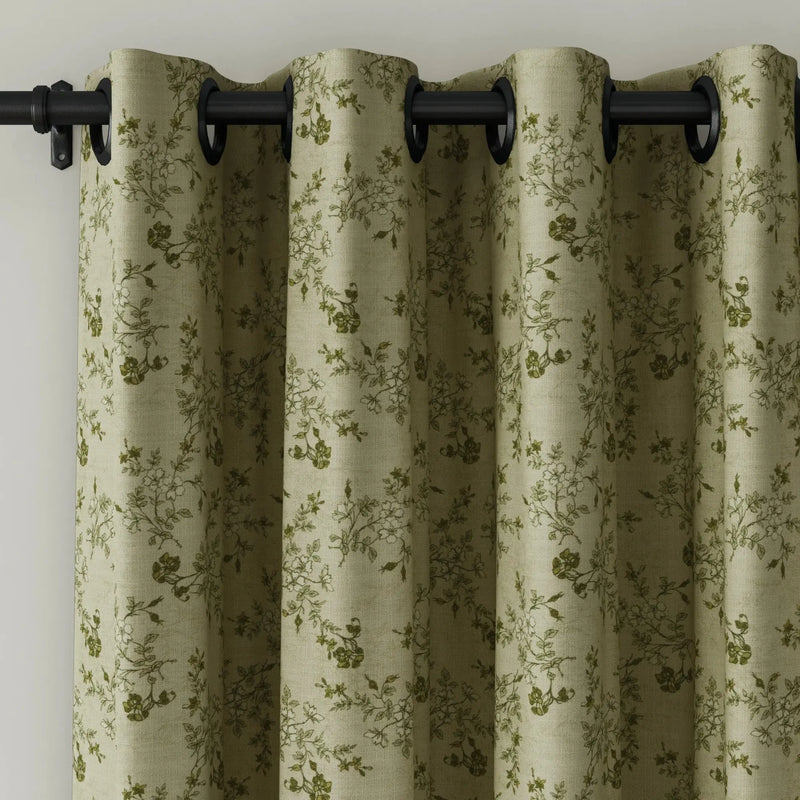 Sara Le Print Linen Drapery Grommet TWOPAGES