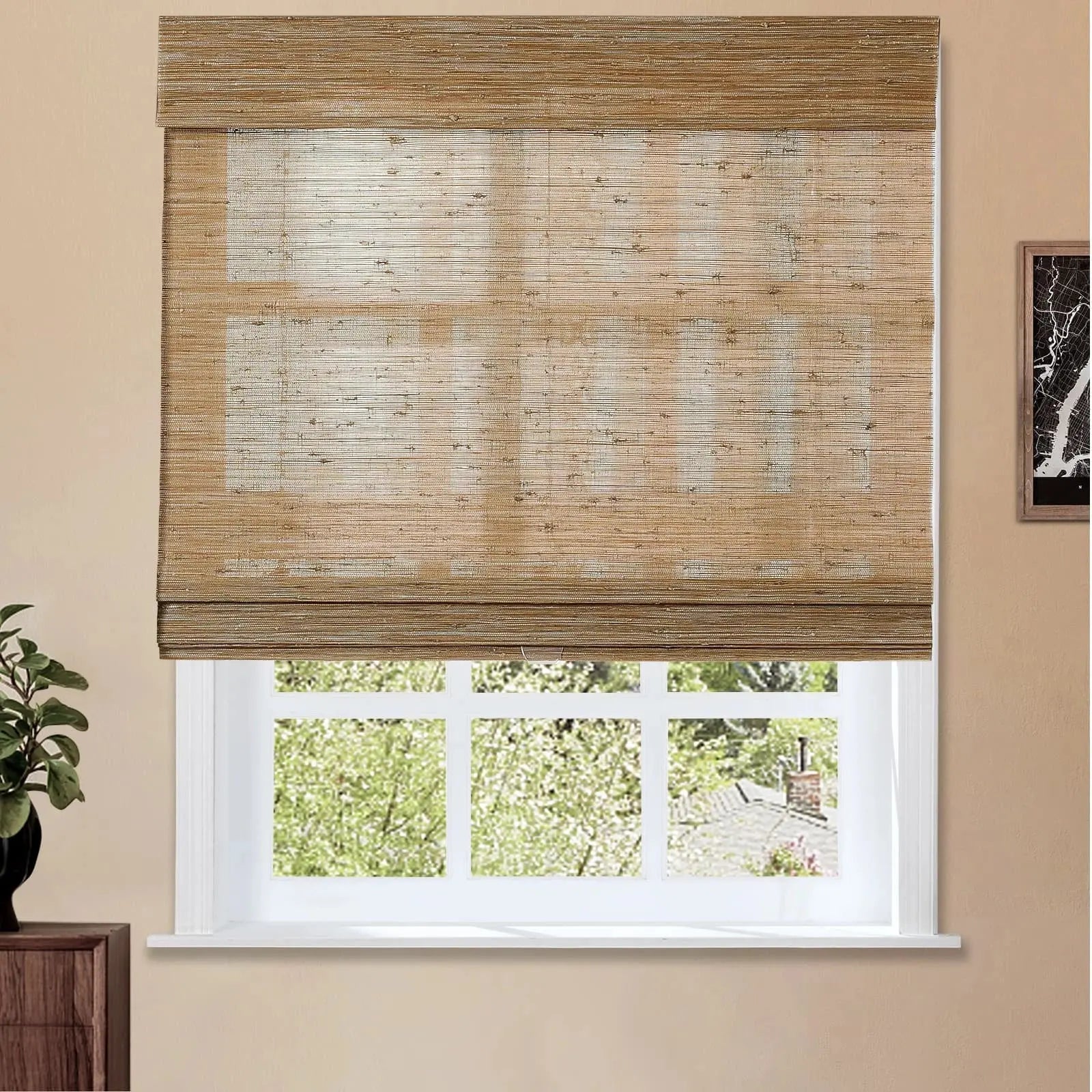 Natural Jute Bamboo Woven Blind - Bark TWOPAGES CURTAINS