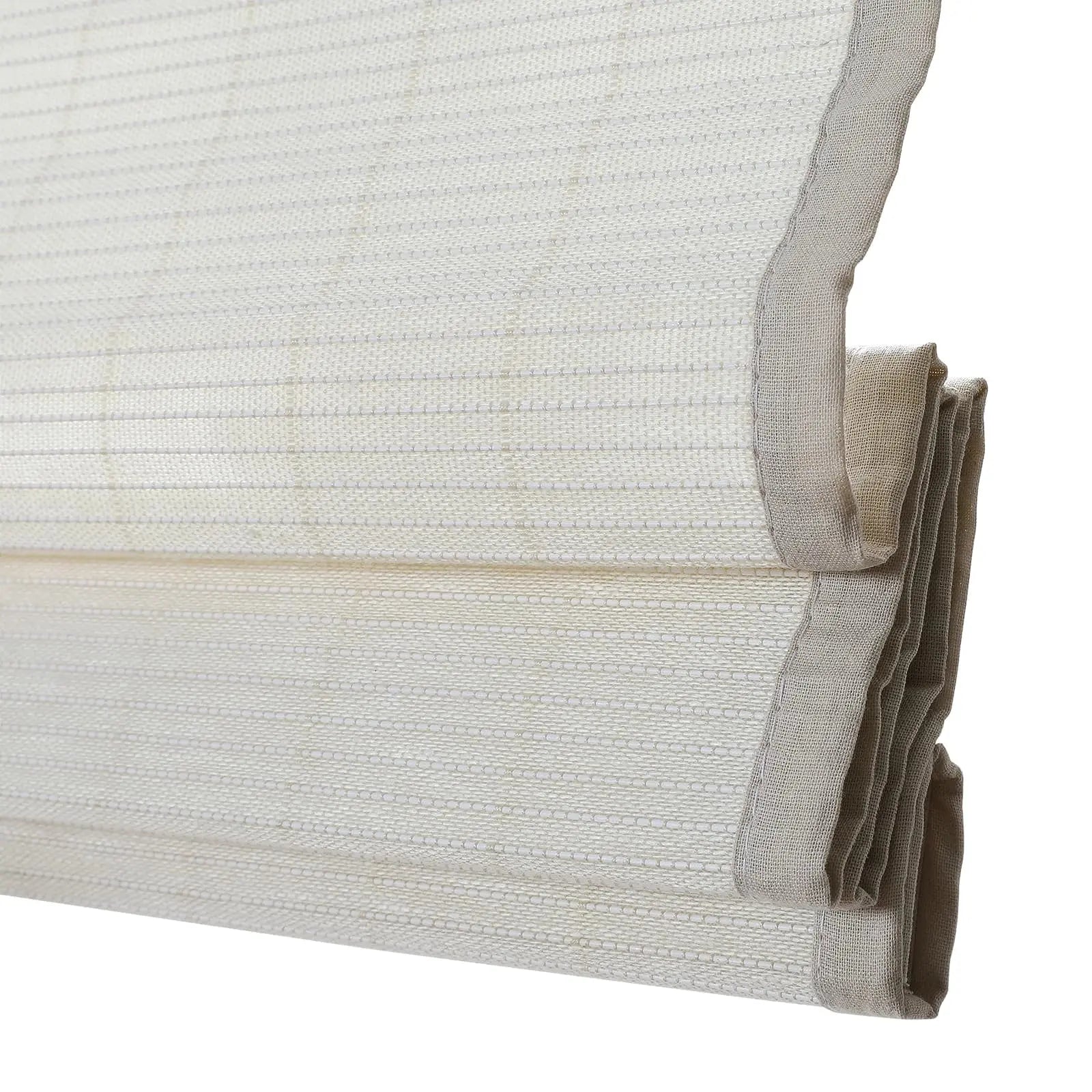Natural Flax Bamboo Woven Blind - Eggshell TWOPAGES CURTAINS