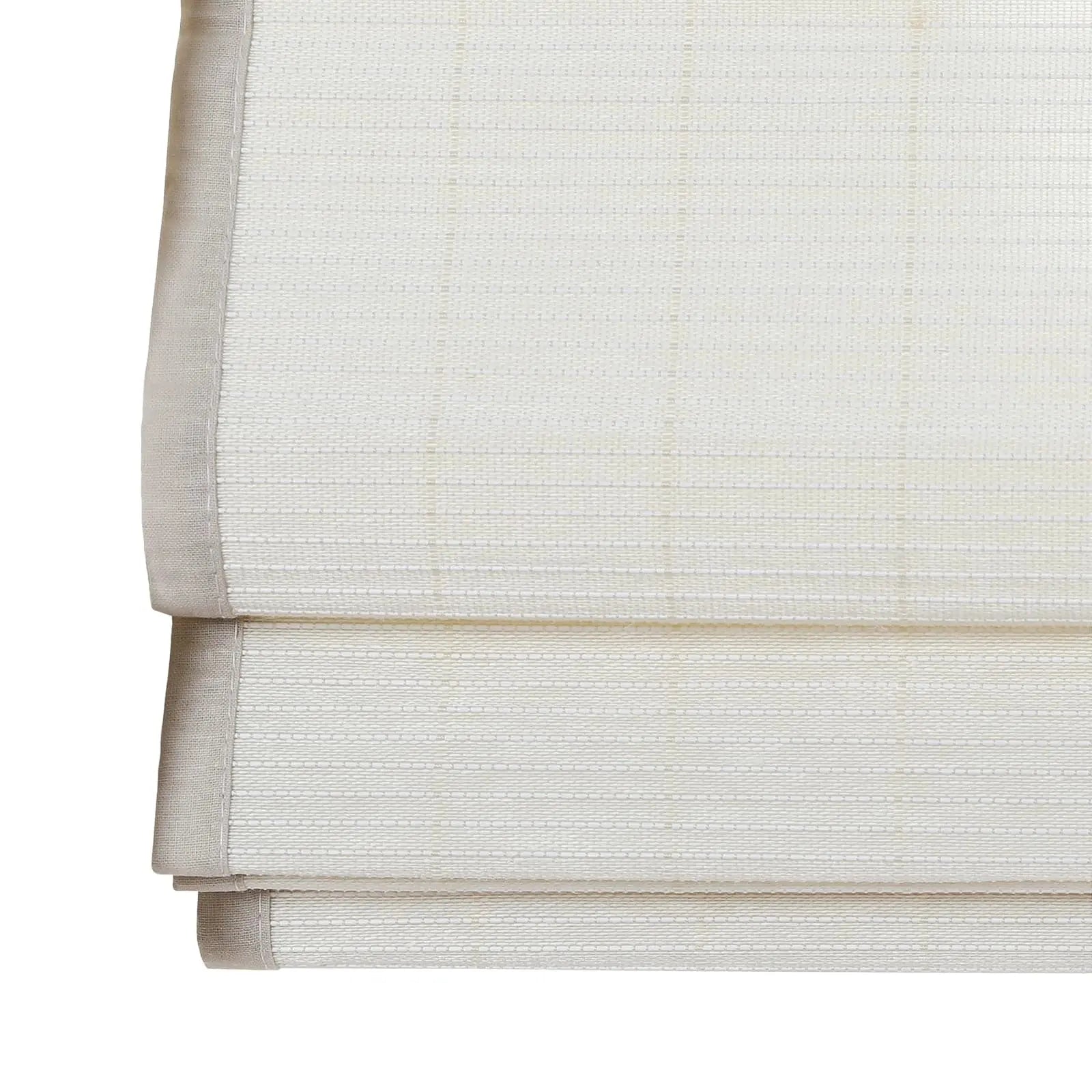 Natural Flax Bamboo Woven Blind - Eggshell TWOPAGES CURTAINS