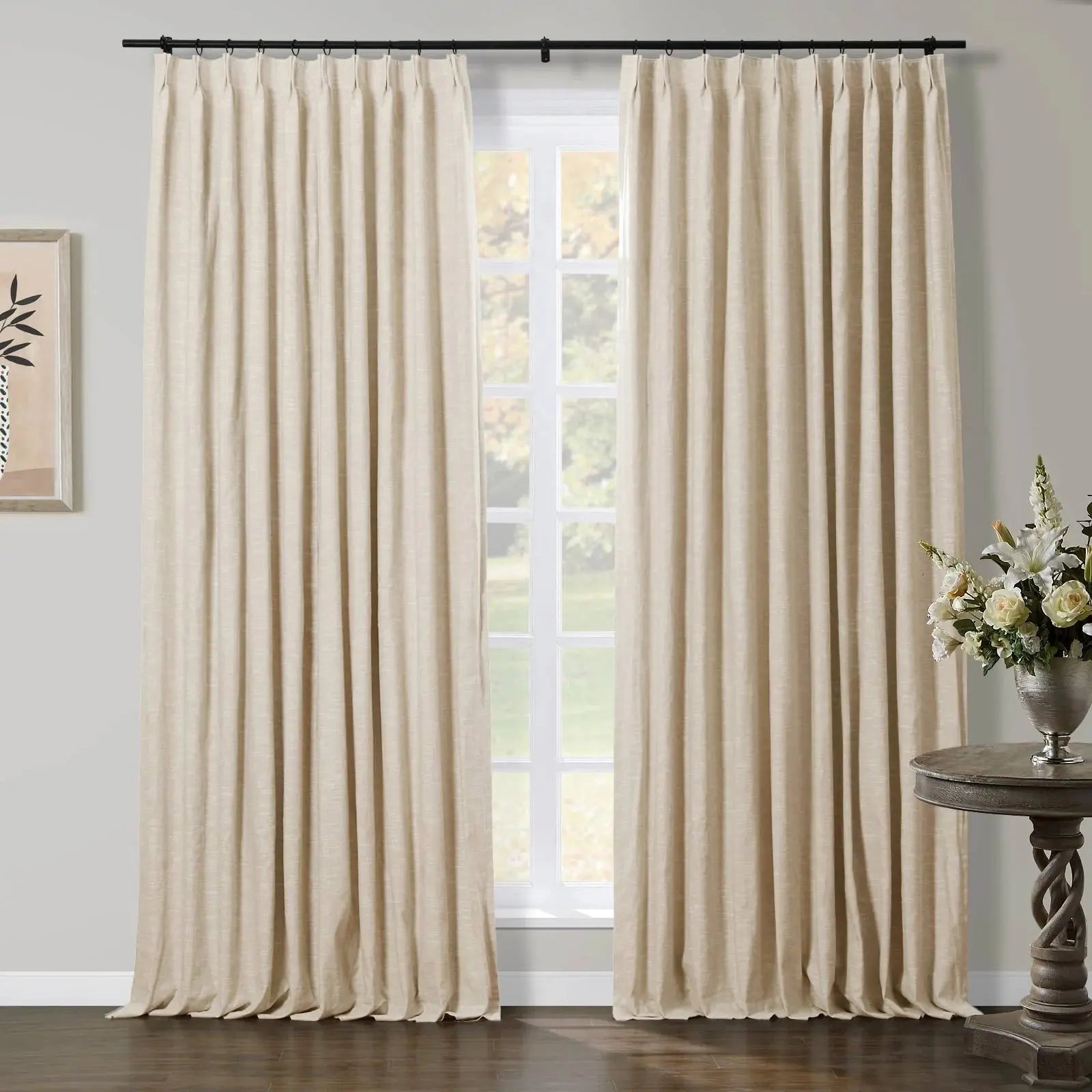 Jawara Luxury Linen Cotton Curtain Pleated-?-TWOPAGES