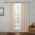 Kyla Lightweight Faux Linen Drapery Grommet TWOPAGES