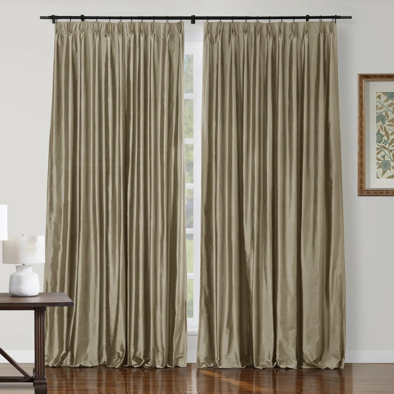 Selman Dupioni Silk Curtain Pleated TWOPAGES