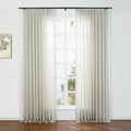Florida Embossed White Semi Sheer Curtain Soft Top -TWOPAGES