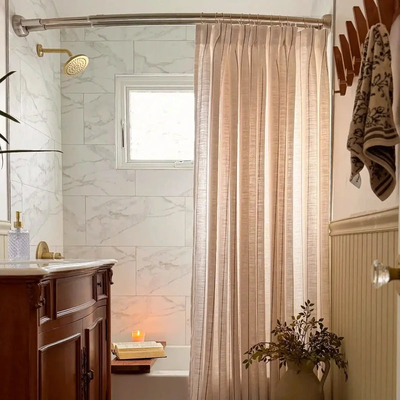 Custom Luxury Bathroom Curtains with Waterproof Layer-?-TWOPAGES CURTAINS
