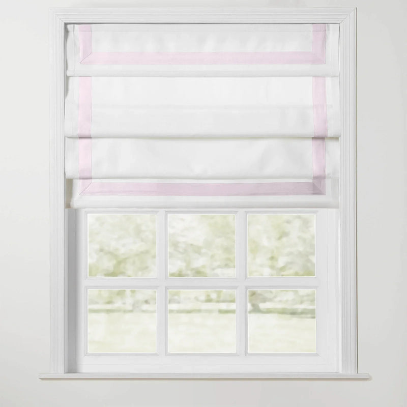 Tyrone Cordless Roman Shade with Border TWOPAGES