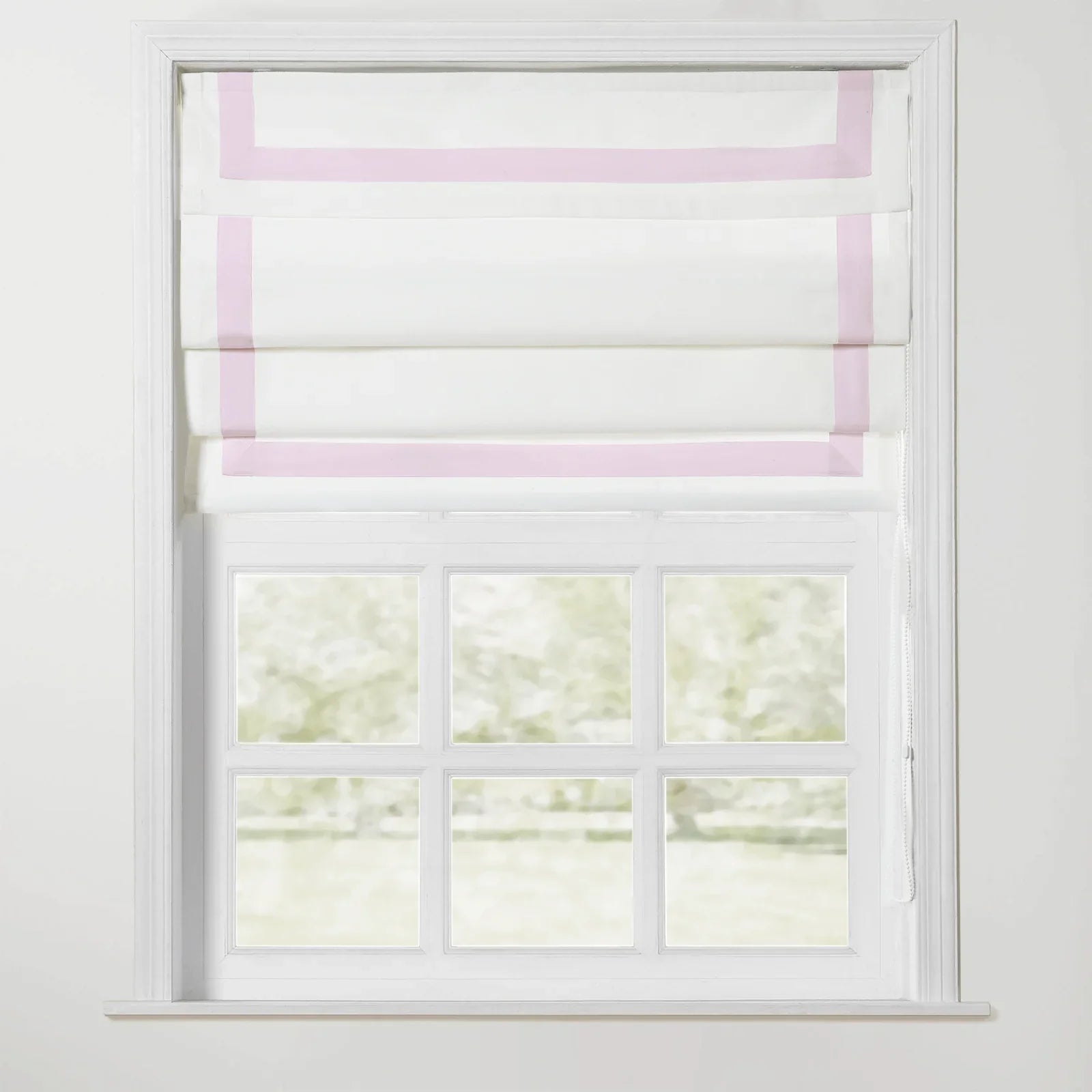 Tyrone Roman Shade with Border Cord Lift TWOPAGES