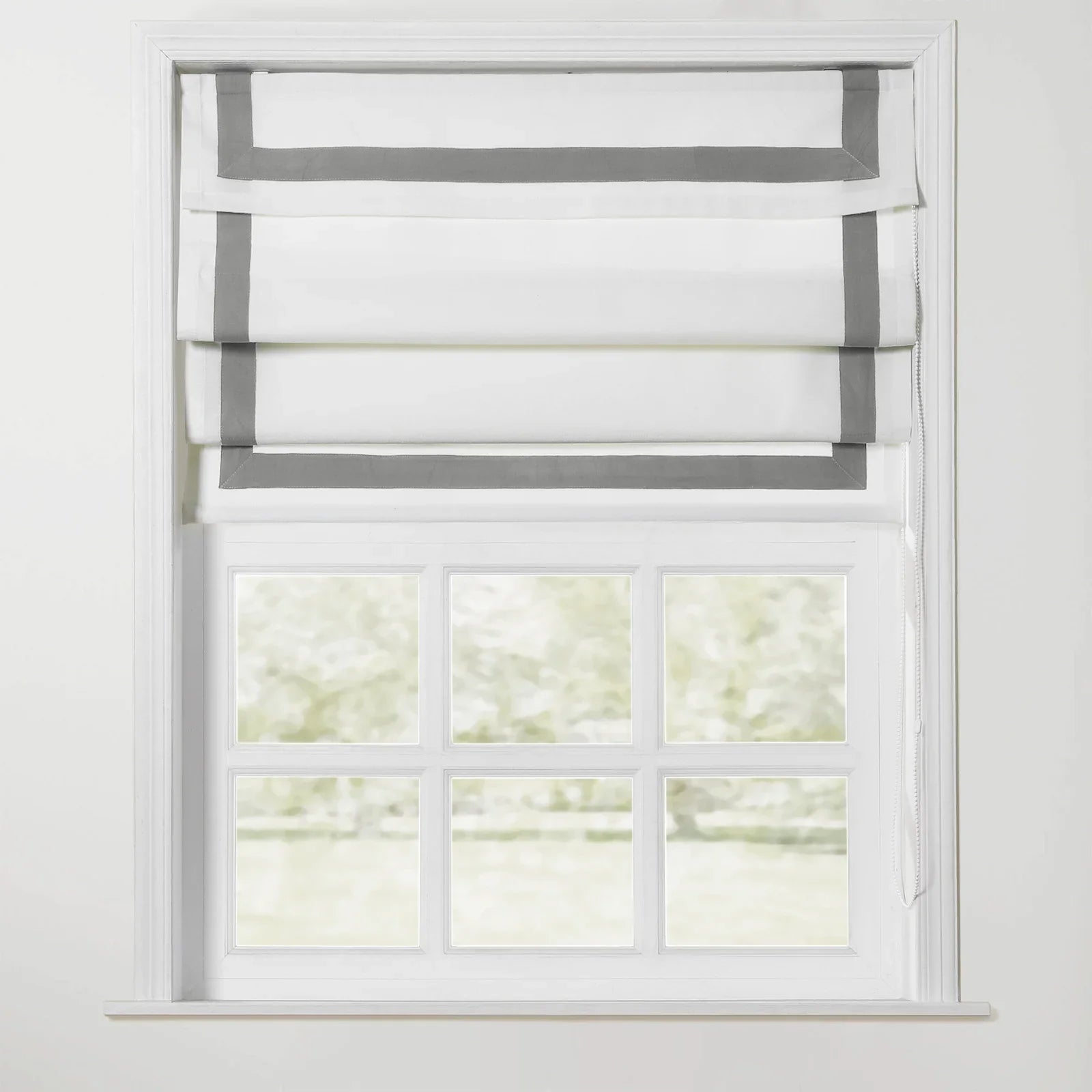 Tyrone Roman Shade with Border Cord Lift TWOPAGES
