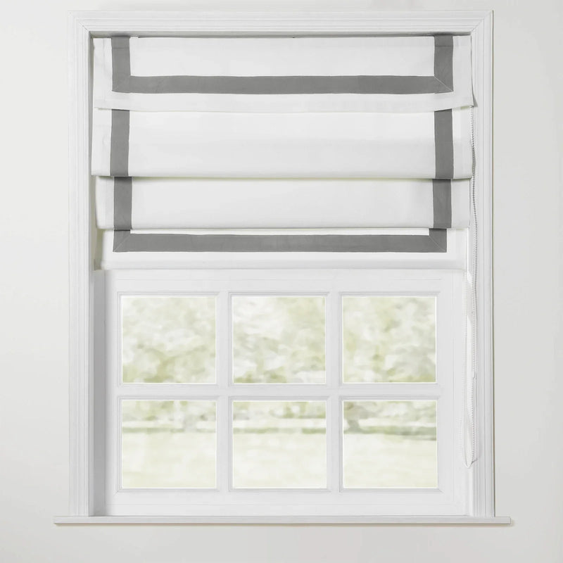 Tyrone Roman Shade with Border Cord Lift TWOPAGES