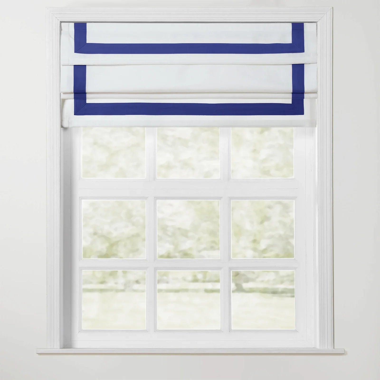 Tyrone Cordless Roman Shade with Border TWOPAGES