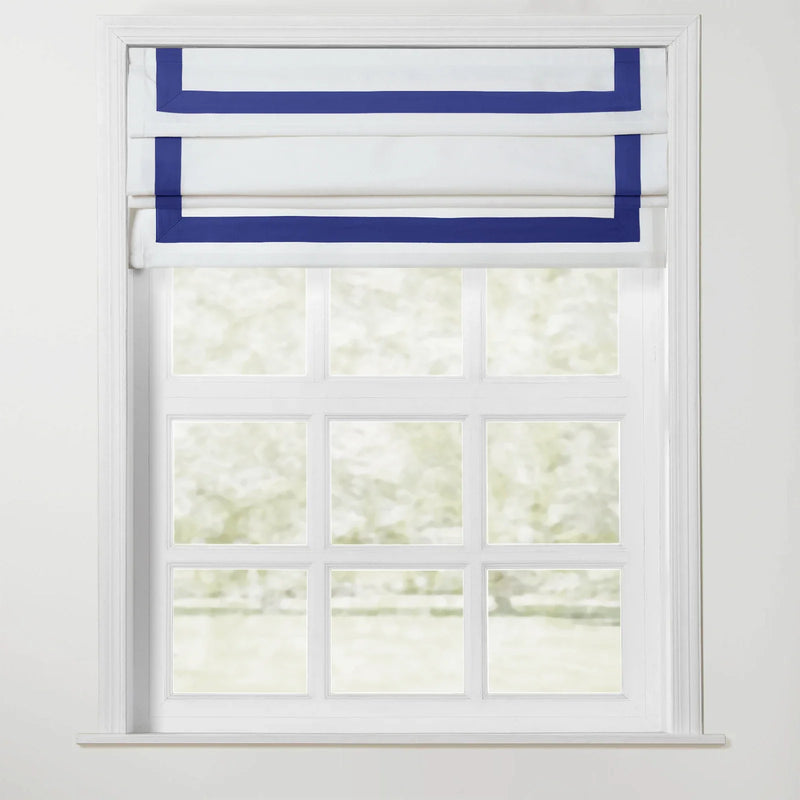 Tyrone Cordless Roman Shade with Border TWOPAGES