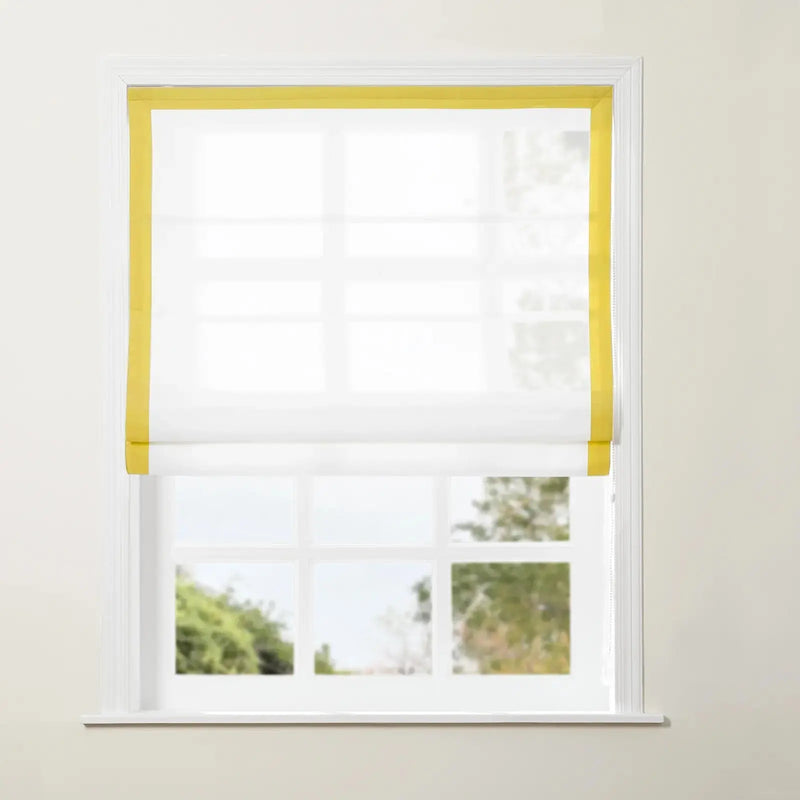 Tyrone Roman Shade with Border Cord Lift -TWOPAGES