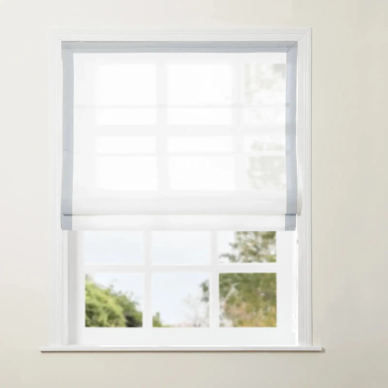 Tyrone Roman Shade with Border Cord Lift -TWOPAGES