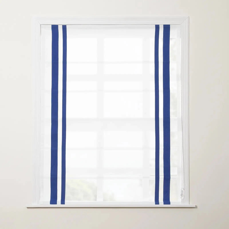 Tyrone Roman Shade with Border Cord Lift -TWOPAGES