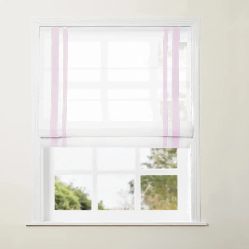 Tyrone Roman Shade with Border Cord Lift -TWOPAGES