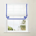 Tyrone Cordless Roman Shade with Border -TWOPAGES