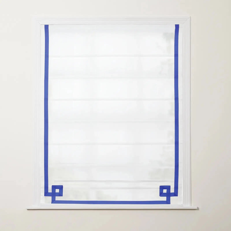 Tyrone Cordless Roman Shade with Border -TWOPAGES