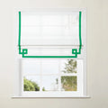 Tyrone Cordless Roman Shade with Border -TWOPAGES