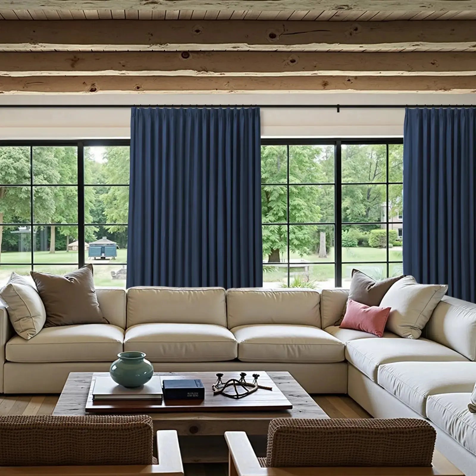 Tavis Premium Velvet Curtain Pleated?-TWOPAGES