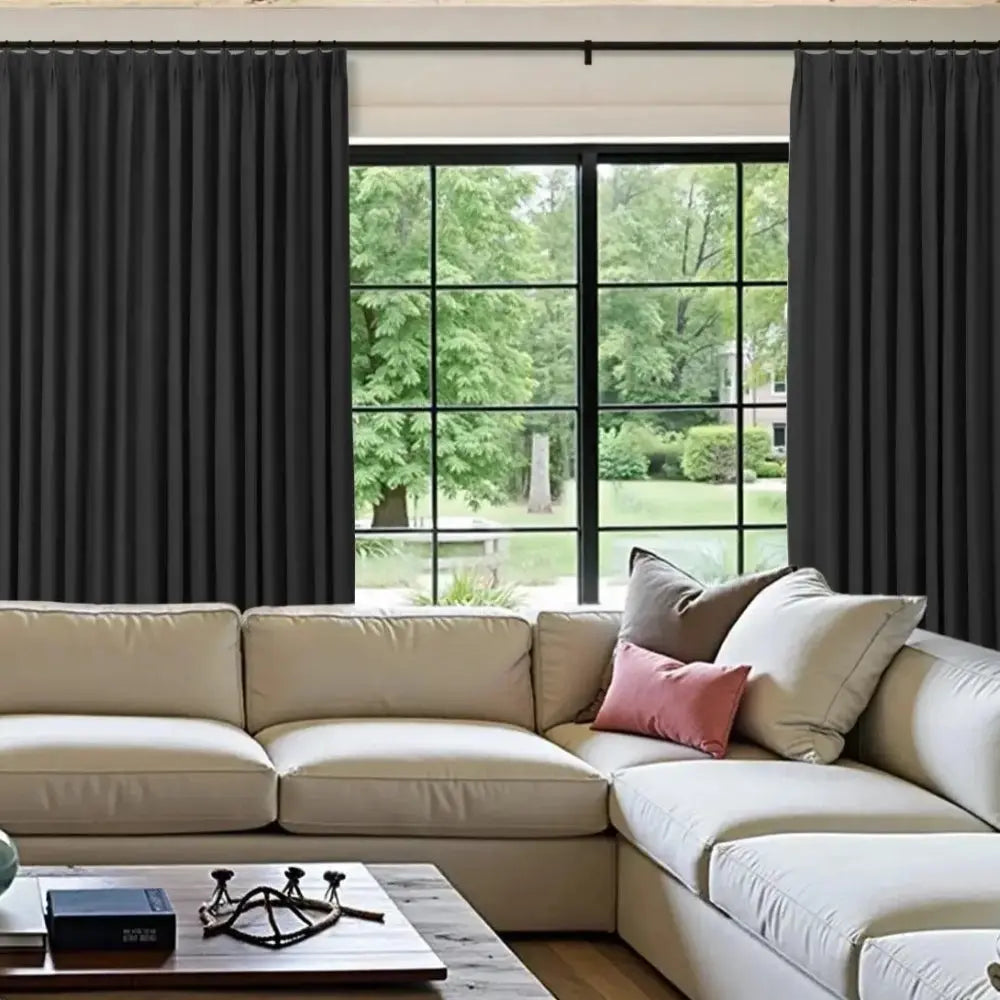 Tavis Premium Velvet Curtain Pleated?-TWOPAGES