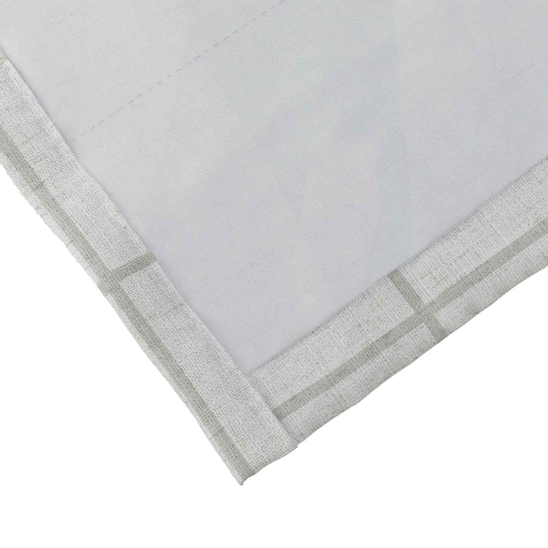 Stefana Silber Print Linen Curtain Drapery Soft Top TWOPAGES