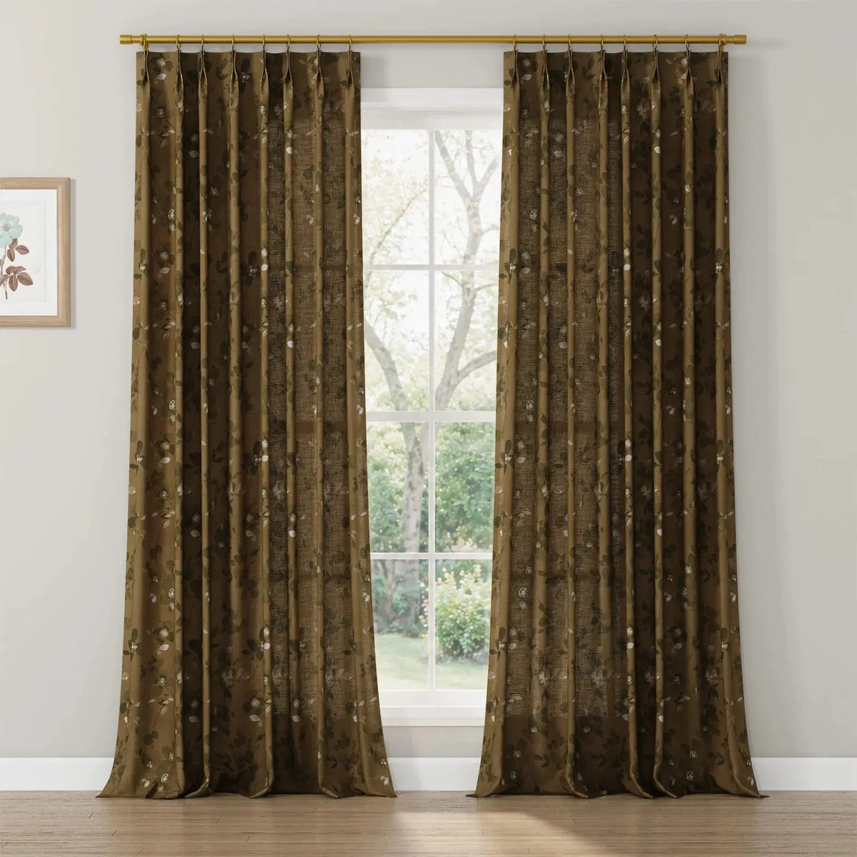 Sara Le x TWOPAGES Vintage Printed Linen Pleated Curtains