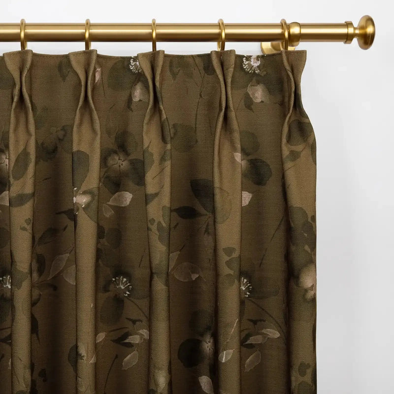 Sara Le x TWOPAGES Vintage Printed Linen Pleated Curtains