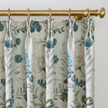 Holly Botanical Serenity Patterned Boho Curtains Pleated TWOPAGES