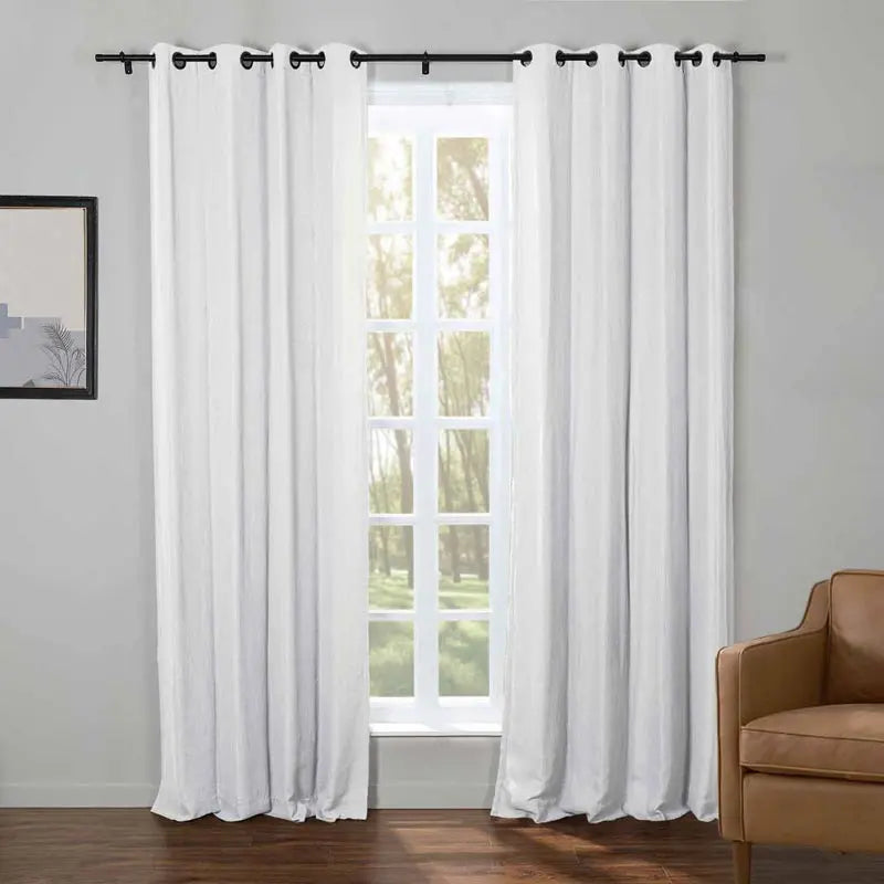 Kyla Lightweight Faux Linen Drapery Grommet TWOPAGES