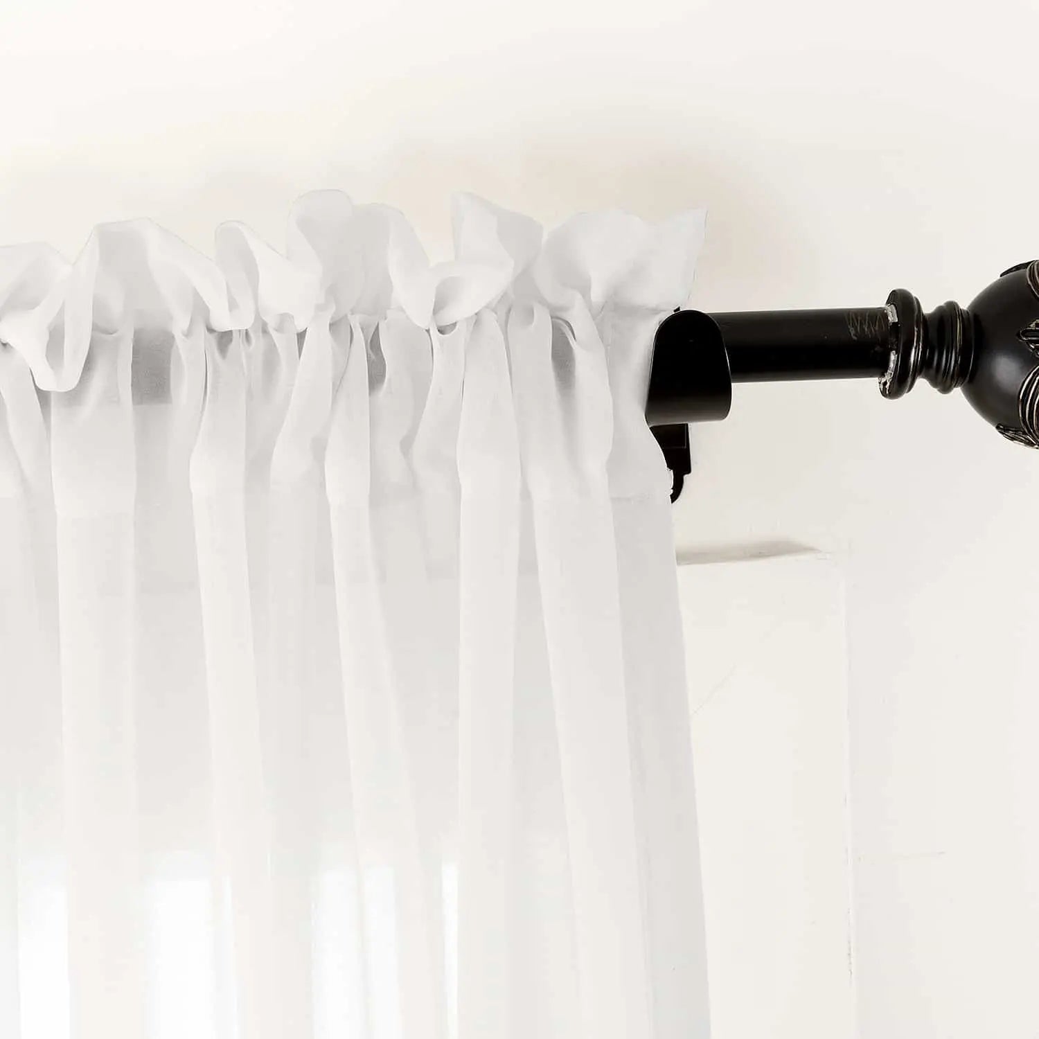 Scandina Solid Voile Sheer Curtain Soft Top TWOPAGES
