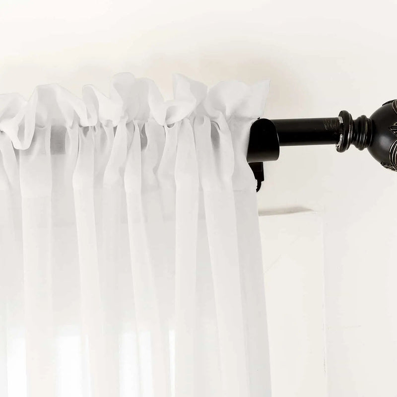 Scandina Solid Voile Sheer Curtain Soft Top TWOPAGES