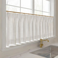 Stefana Silber Print Linen Pleated Cafe Curtains-?-TWOPAGES