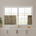 Stefana Silber Print Linen Pleated Cafe Curtains-?-TWOPAGES