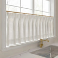 Stefana Silber Print Linen Pleated Cafe Curtains-?-TWOPAGES