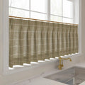 Stefana Silber Print Linen Pleated Cafe Curtains-?-TWOPAGES