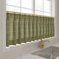 Stefana Silber Print Linen Pleated Cafe Curtains-?-TWOPAGES