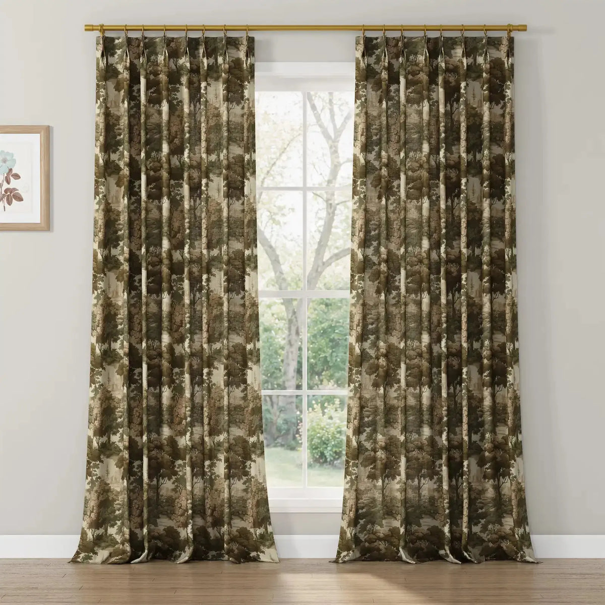 Sara Le x TWOPAGES Vintage Printed Linen Pleated Curtains