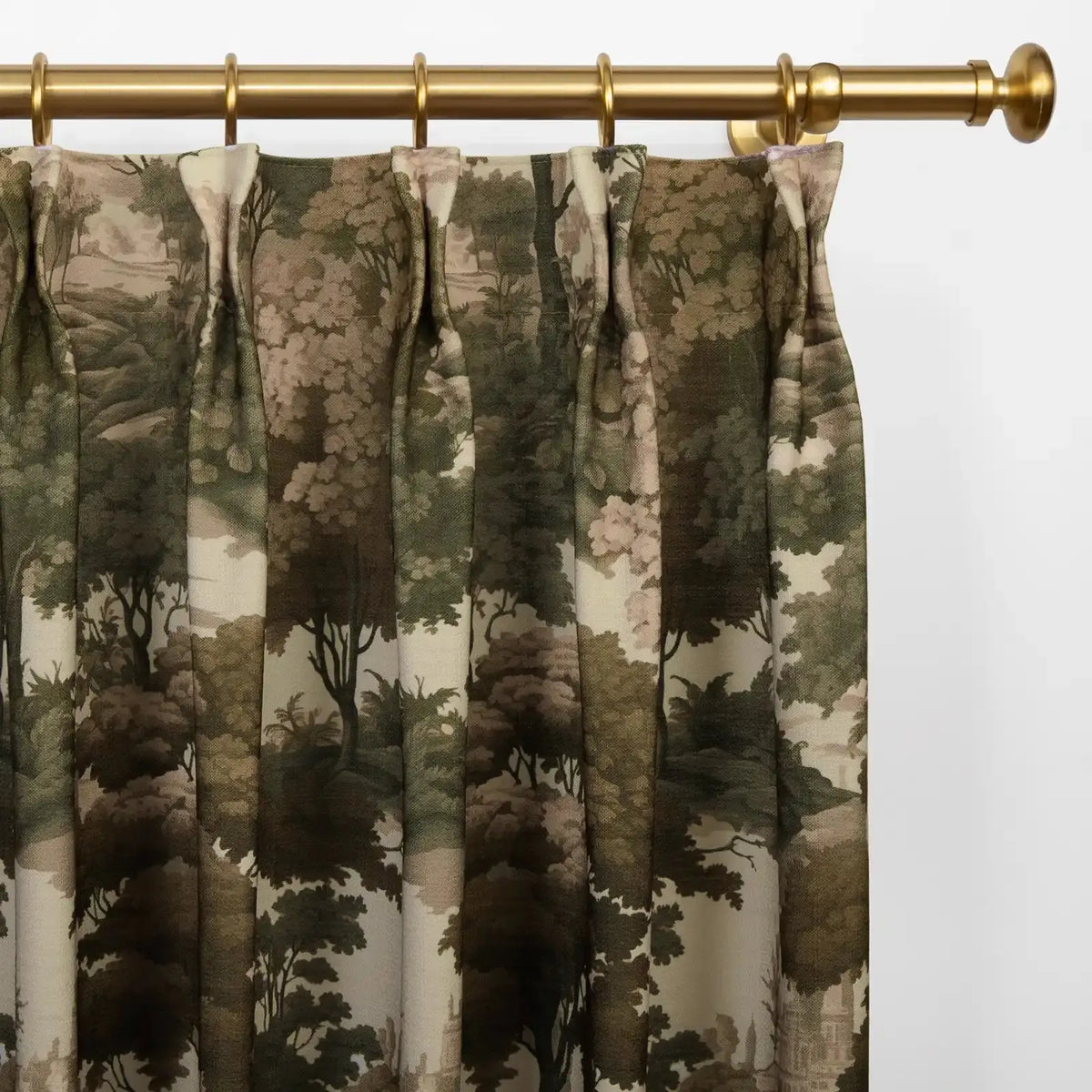 Sara Le x TWOPAGES Vintage Printed Linen Pleated Curtains