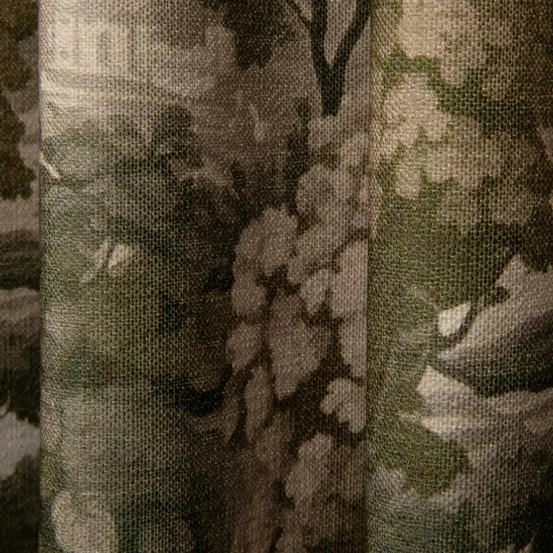 Sara Le x TWOPAGES Vintage Printed Linen Pleated Curtains