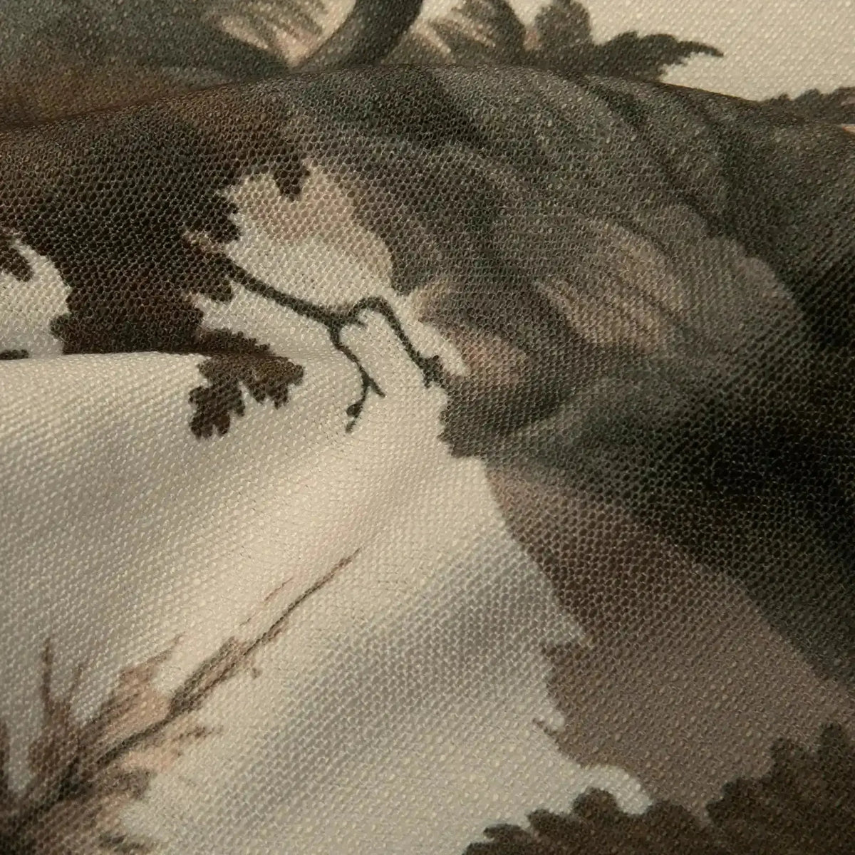 Sara Le x TWOPAGES Vintage Printed Linen Pleated Curtains