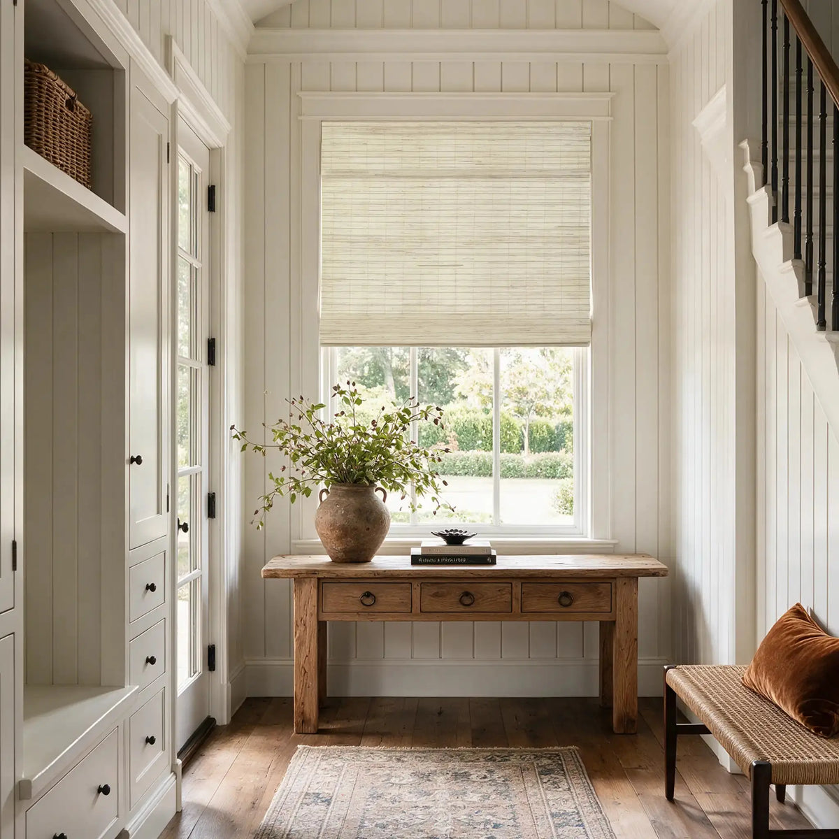 Rae Natural Ramie Jute Woven Wood Shades - Series W- -TWOPAGES CURTAINS