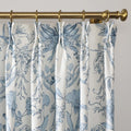 Holly Floral Pattern Boho Style Curtain Pleated TWOPAGES